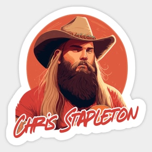 Chris Stapleton // Retro Style Fan Artwork Sticker